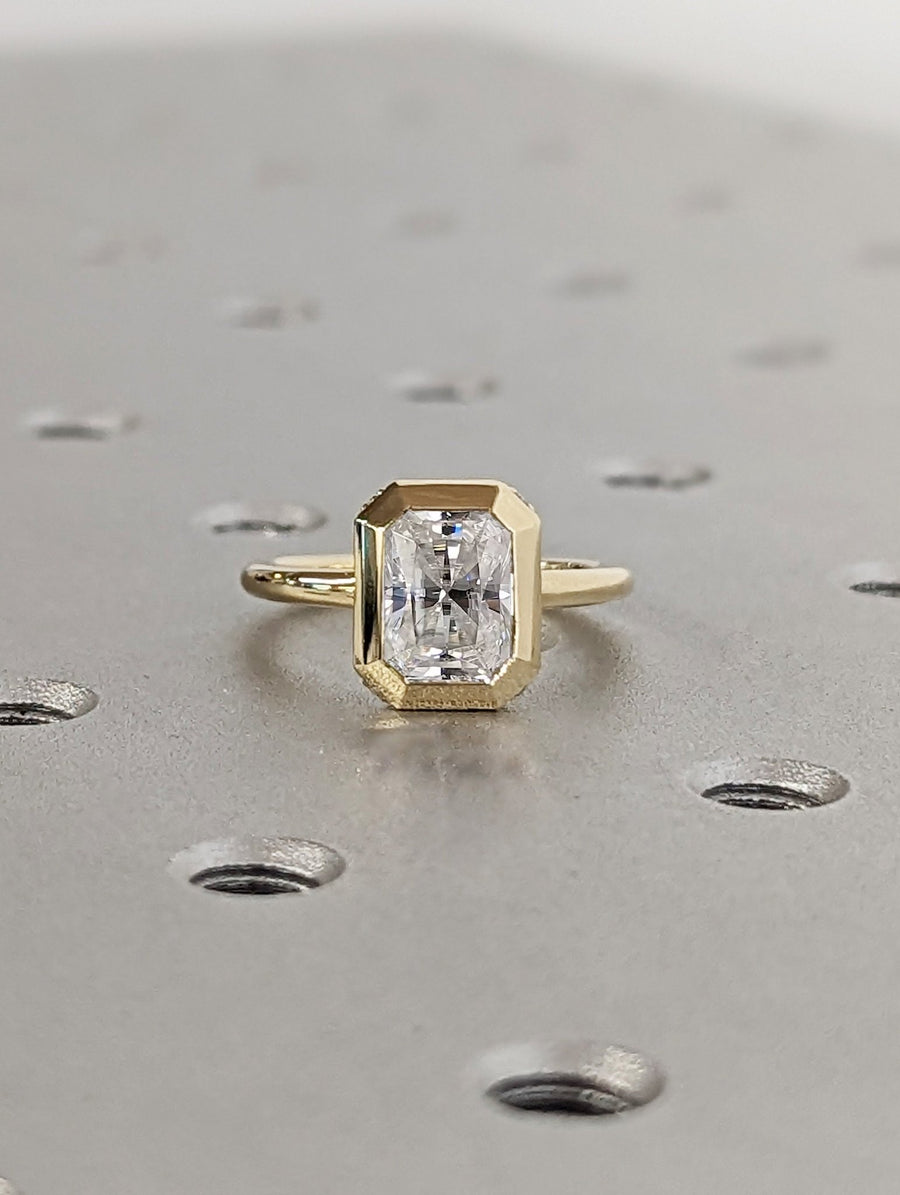 radiant cut wedding proposal ring,