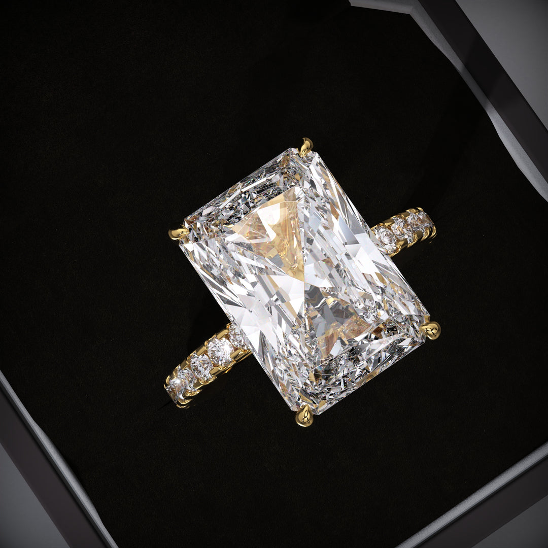 radiant lab grown diamond ring
hidden halo engagement ring
radiant cut engagement ring
lab grown diamond engagement ring
hidden halo diamond ring
sustainable engagement rin