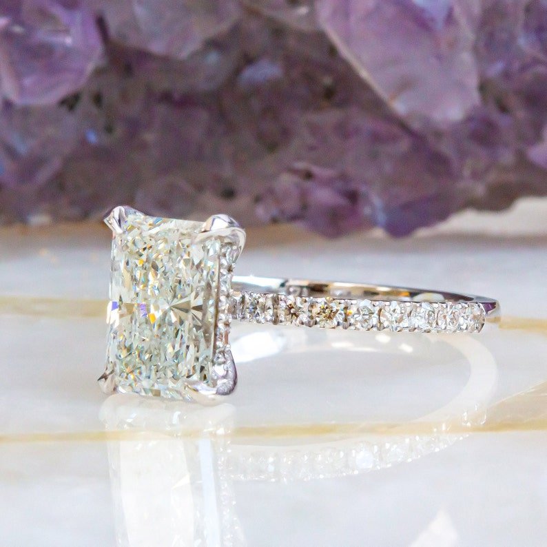 radiant diamond engagement ring