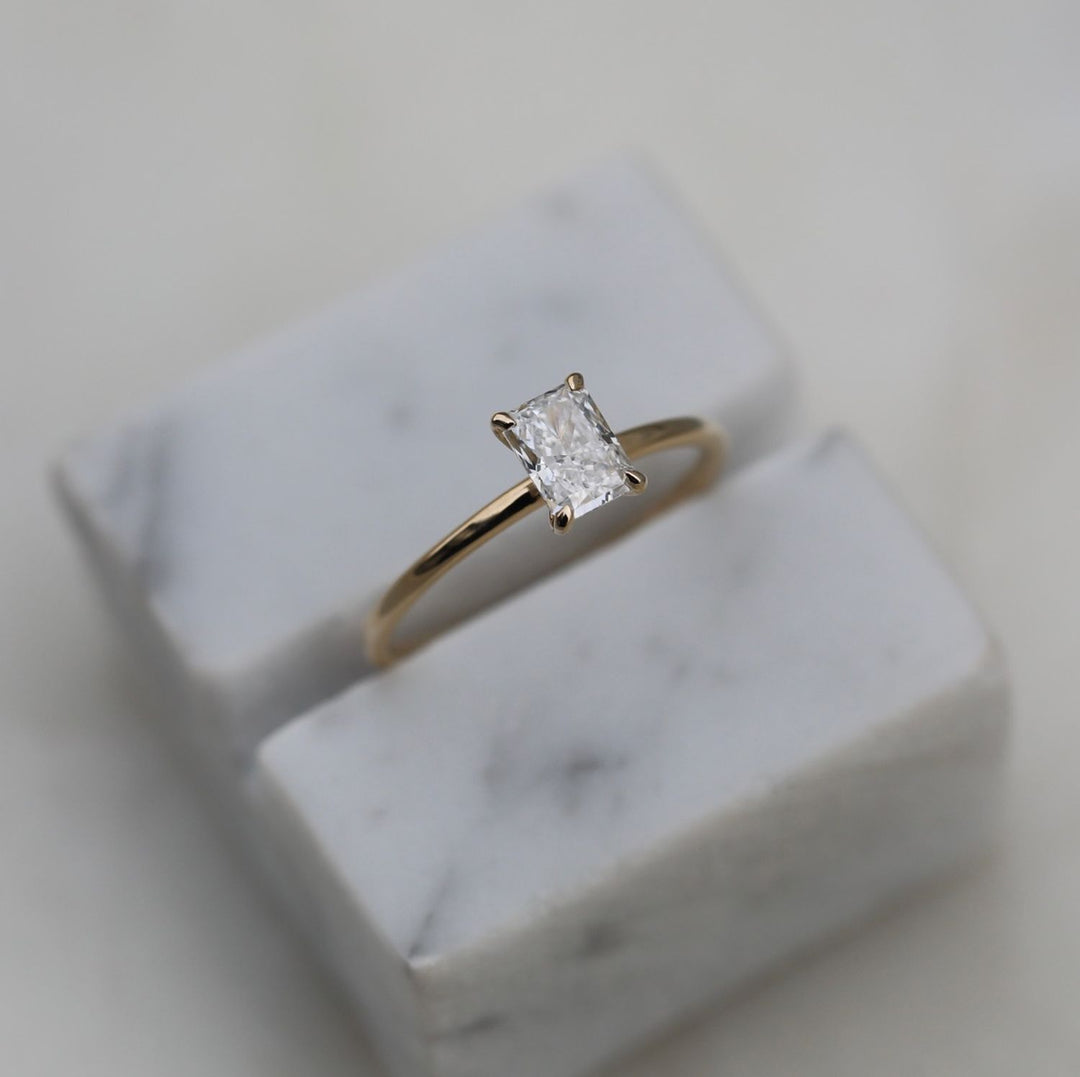 CVD diamond engagement ring,