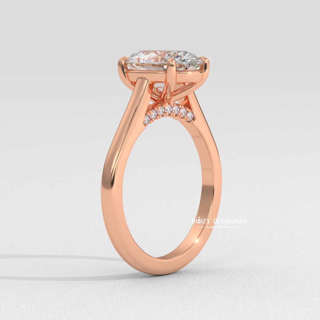 raised setting engagement ring, high profile engagement ring, architectural ring design, luxury oval ring, vintage engagement ring, vintage style ring, modern solitaire ring, classic solitaire ring,