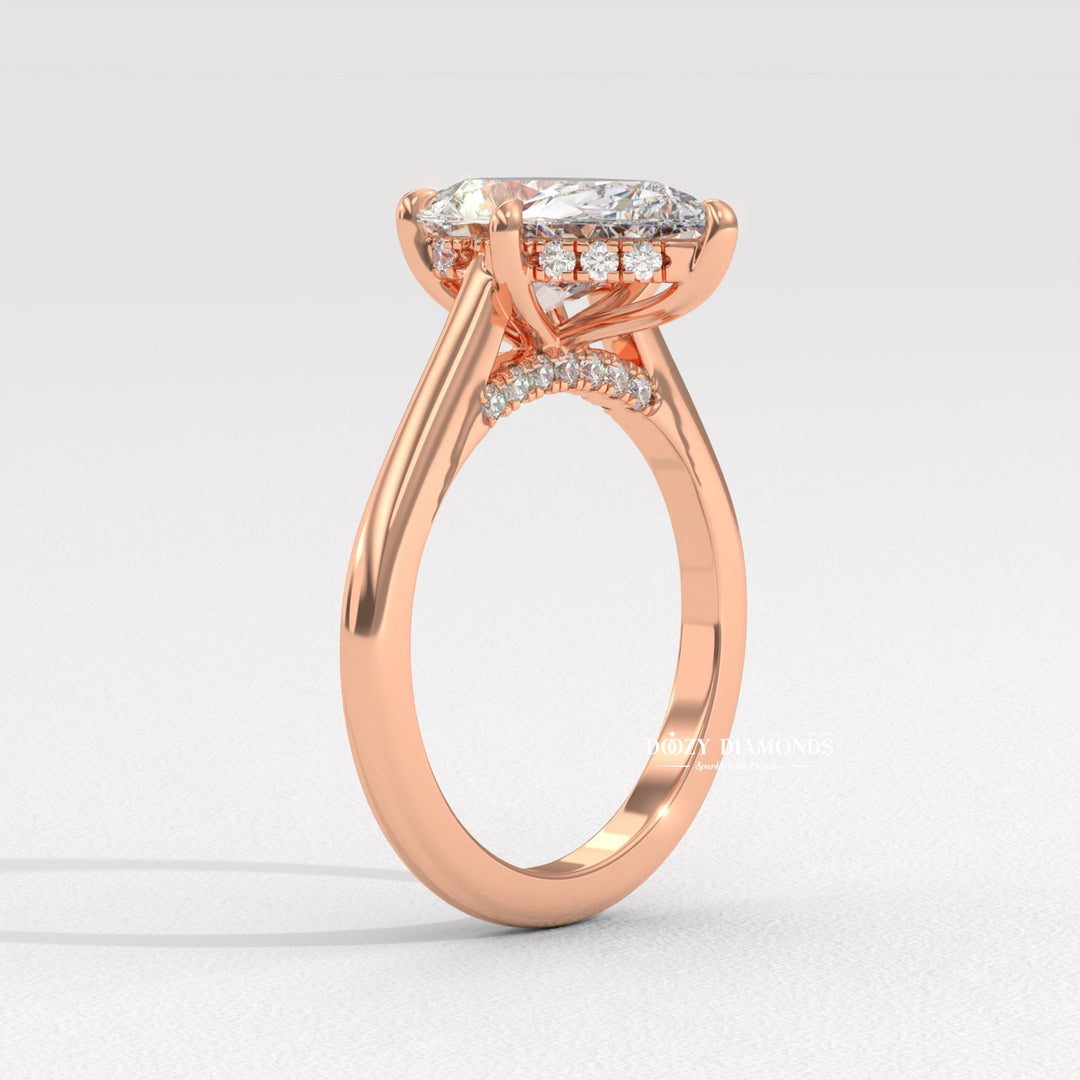 Square step cut engagement ring
Unique asscher engagement ring
Bridge setting engagement ring
Platinum asscher bridge ring
