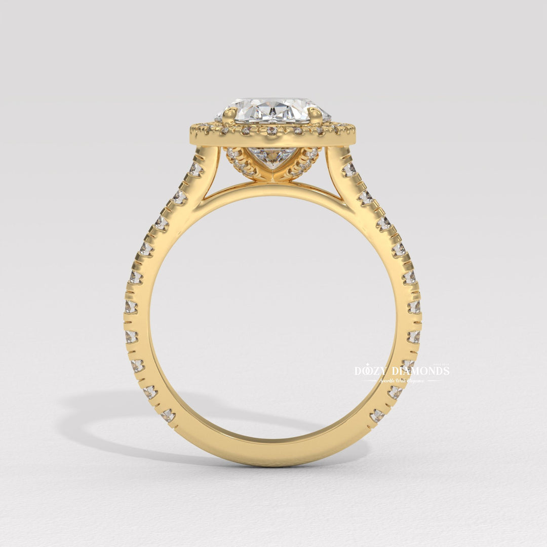 Round sustainable engagement ring, Round conflict-free engagement ring, Round lab-grown engagement ring, Round natural engagement ring, Round certified 