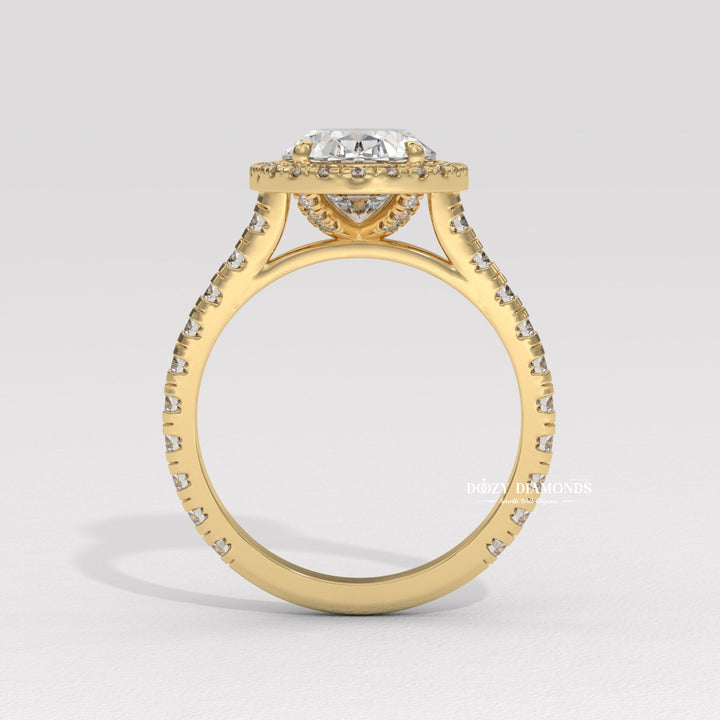 Round sustainable engagement ring, Round conflict-free engagement ring, Round lab-grown engagement ring, Round natural engagement ring, Round certified 