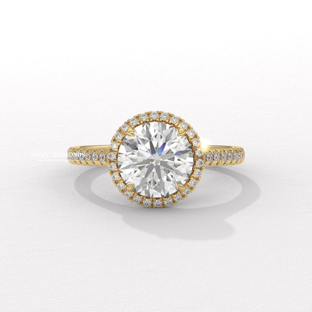 Round timeless engagement ring, Round elegant engagement ring, Round whimsical engagement ring, Round glamorous engagement ring, Round sophisticated engagement ring
