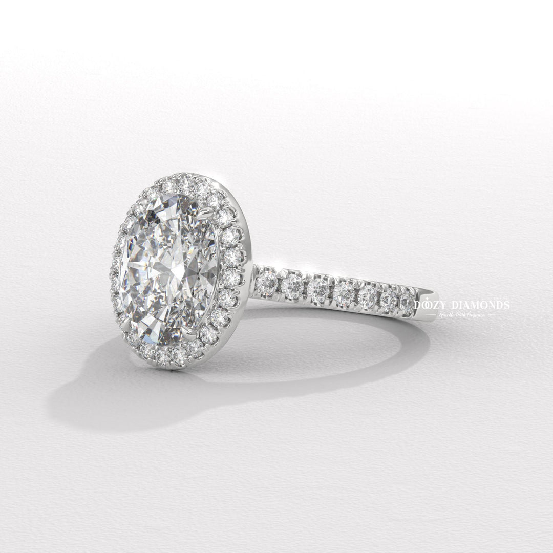 Engraved engagement ring, Halo diamond engagement ring, Solitaire diamond engagement ring, Unique diamond engagement ring, Custom diamond engagement ring,