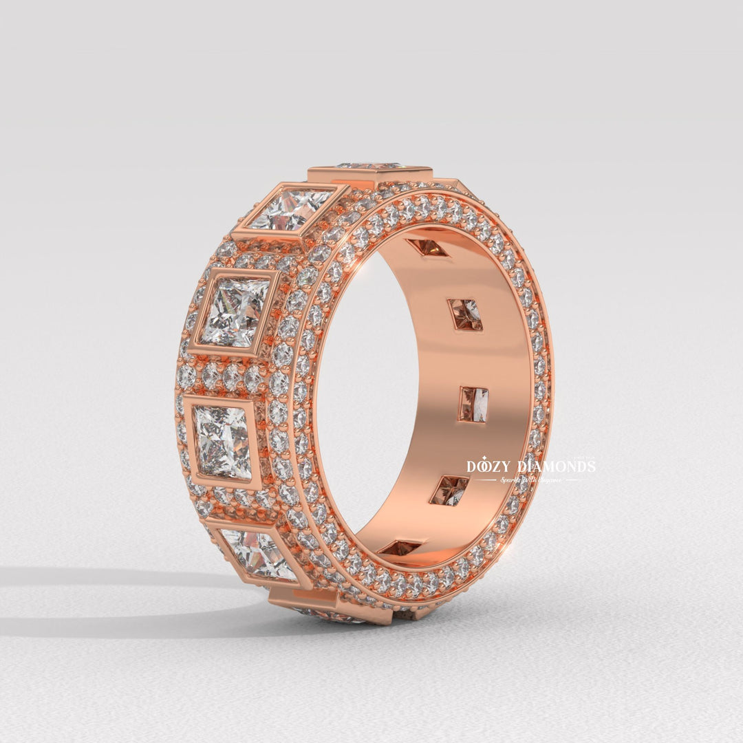 Ethical lab diamond eternity band
Sustainable wedding ring lab grown
IGI Certified mixed cut diamond band