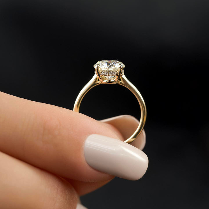 1.0 - 3.0 CT Round Lab Grown Diamond Hidden Halo Engagement Ring - Doozy Diamonds