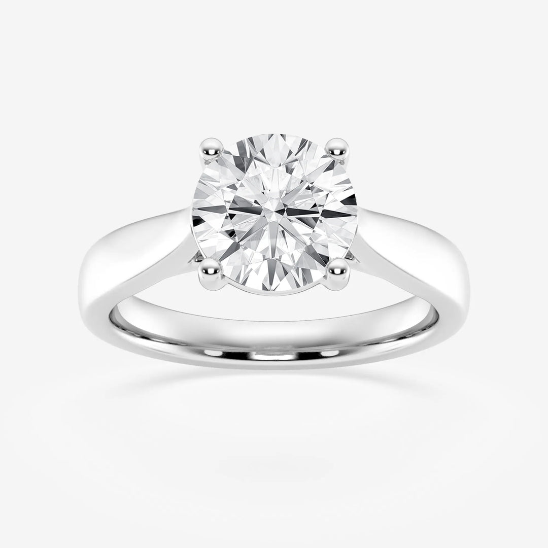 1.0CT Round Cut Moissanite Solitaire Diamond Engagement Ring