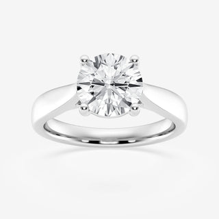 1.0CT Round Cut Moissanite Solitaire Diamond Engagement Ring