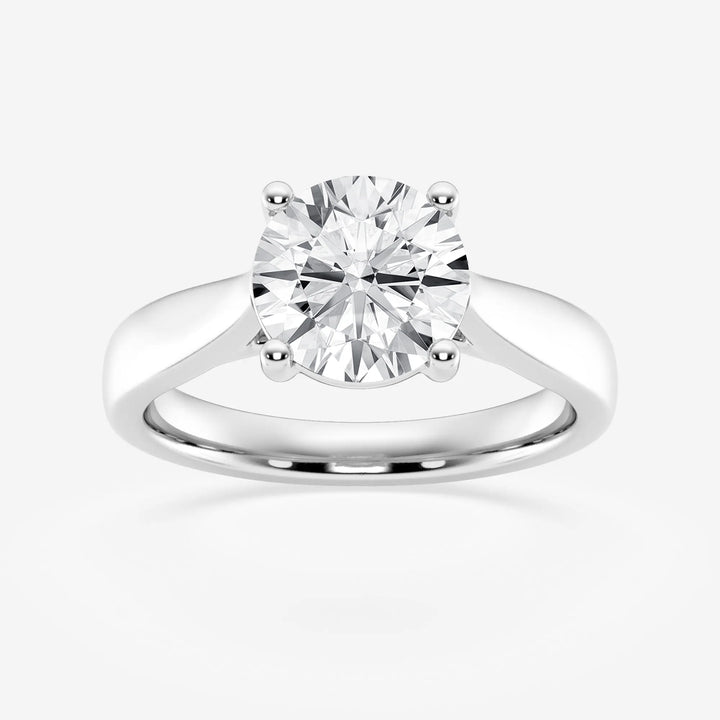 1.0CT Round Cut Moissanite Solitaire Diamond Engagement Ring