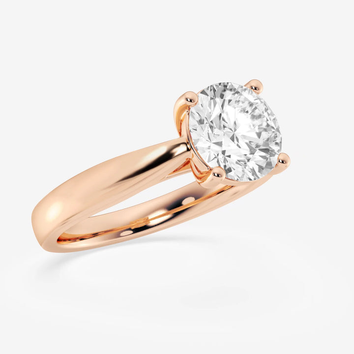 1.0CT Round Cut Moissanite Solitaire Diamond Engagement Ring