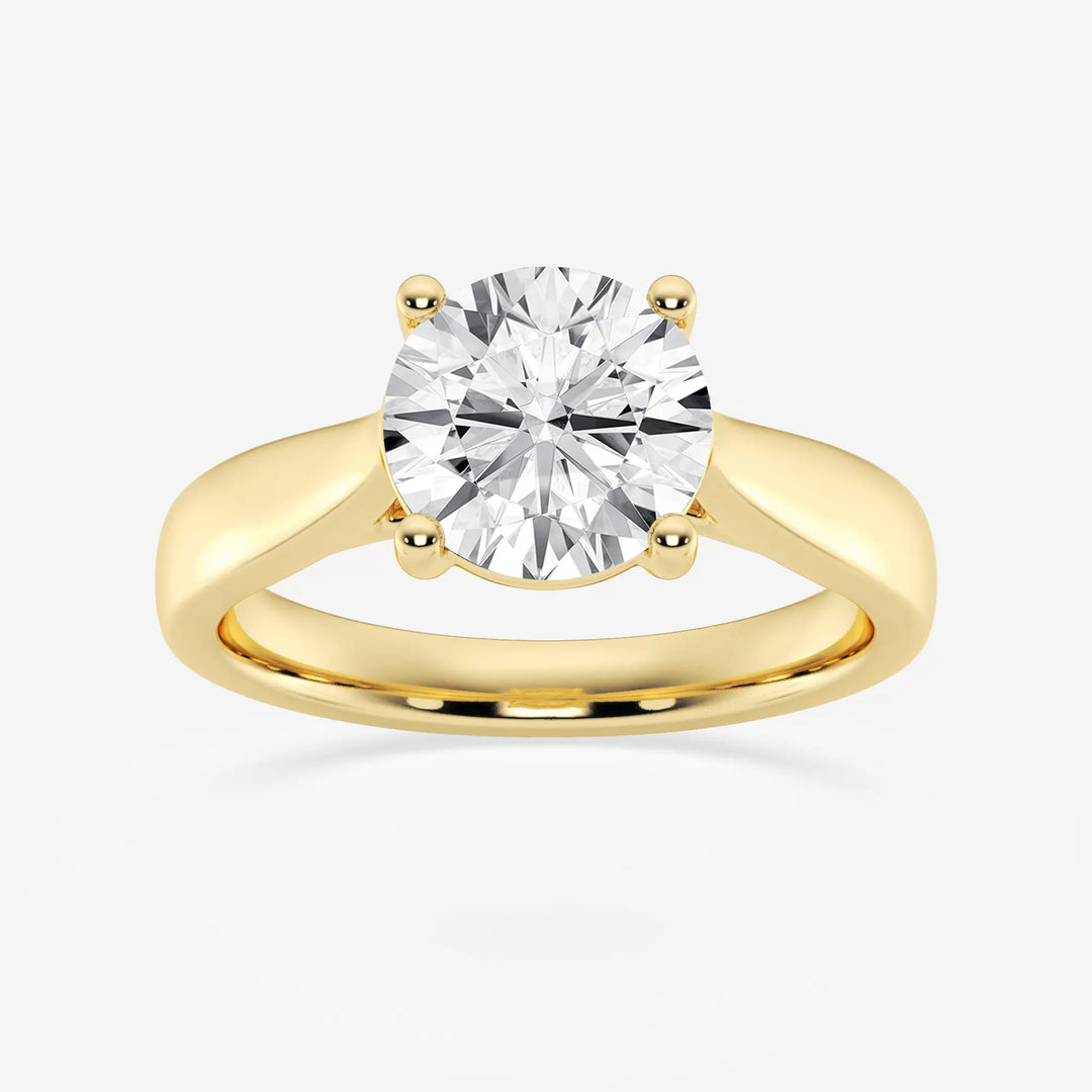 1.0CT Round Cut Moissanite Solitaire Diamond Engagement Ring