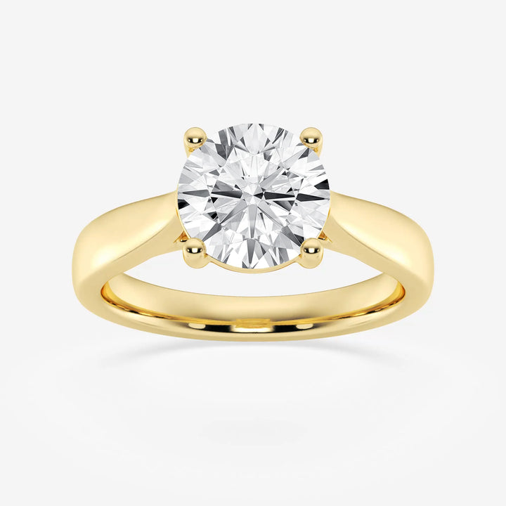 1.0CT Round Cut Moissanite Solitaire Diamond Engagement Ring