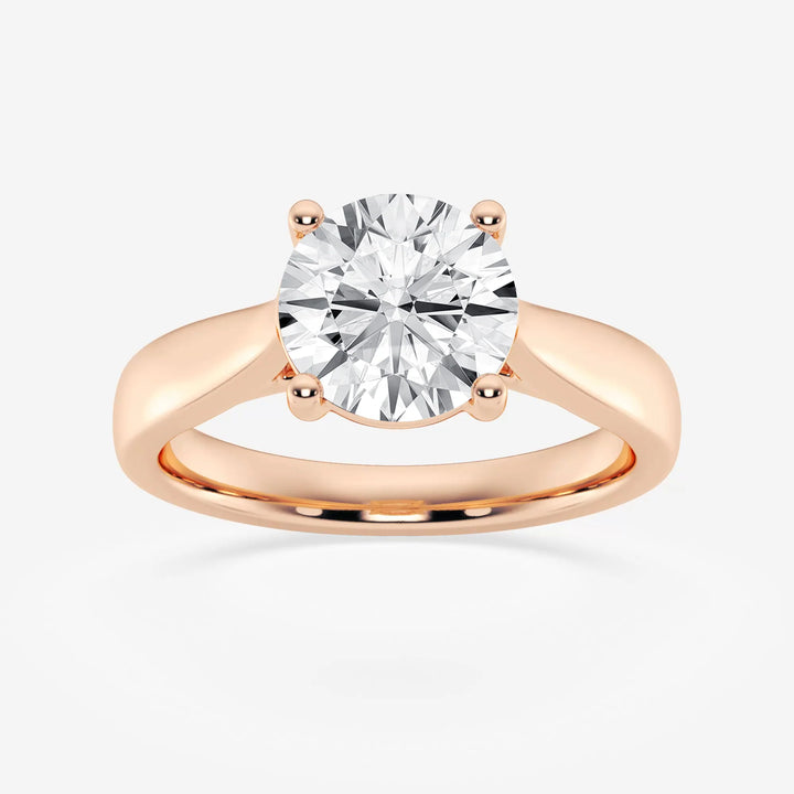 1.0CT Round Cut Moissanite Solitaire Diamond Engagement Ring