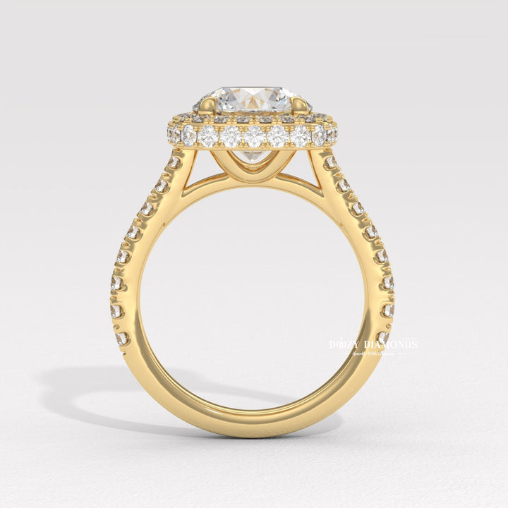 round brilliant bridal ring, fine jewelry ring, elegant engagement ring, proposal ring for her, wedding ring for women, luxury bridal ring, sparkling diamond ring, lab diamond jewelry,