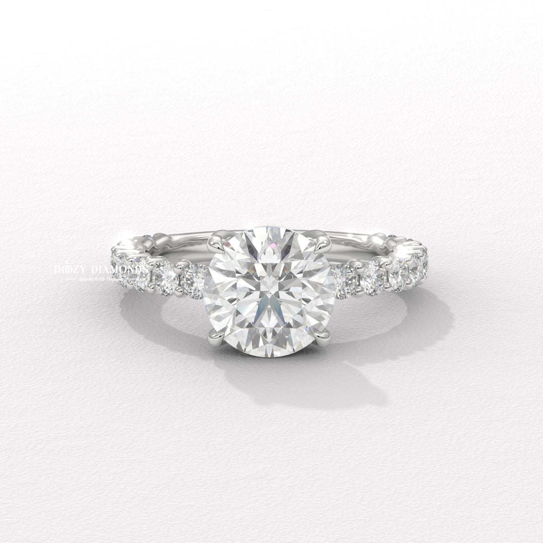 white gold engagement ring, lab