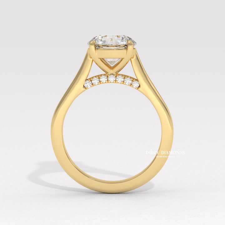 round diamond solitaire, lab created diamond ring, lab grown diamond ring, lab diamond engagement ring, round lab