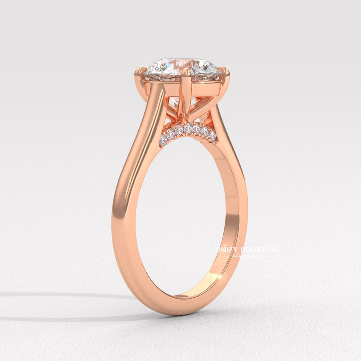 brilliant cut diamond ring, classic solitaire ring, engagement jewelry, bridal accessories, luxury bridal ring, handcrafted engagement ring, fine diamond jewelry, sparkling diamond ring,