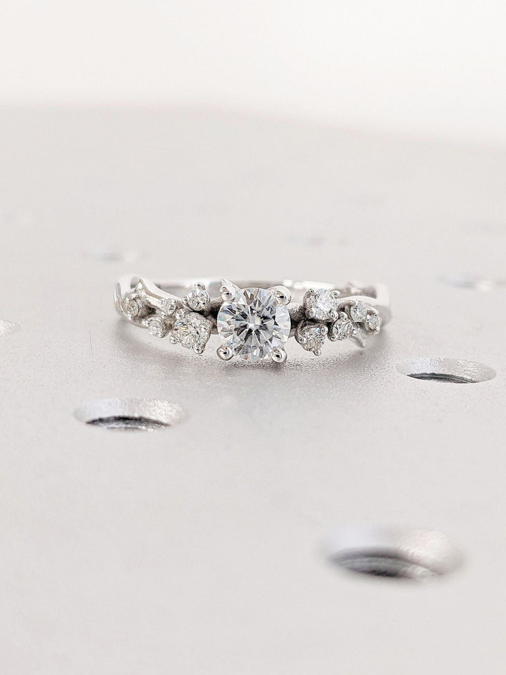 sparkling round bridal ring