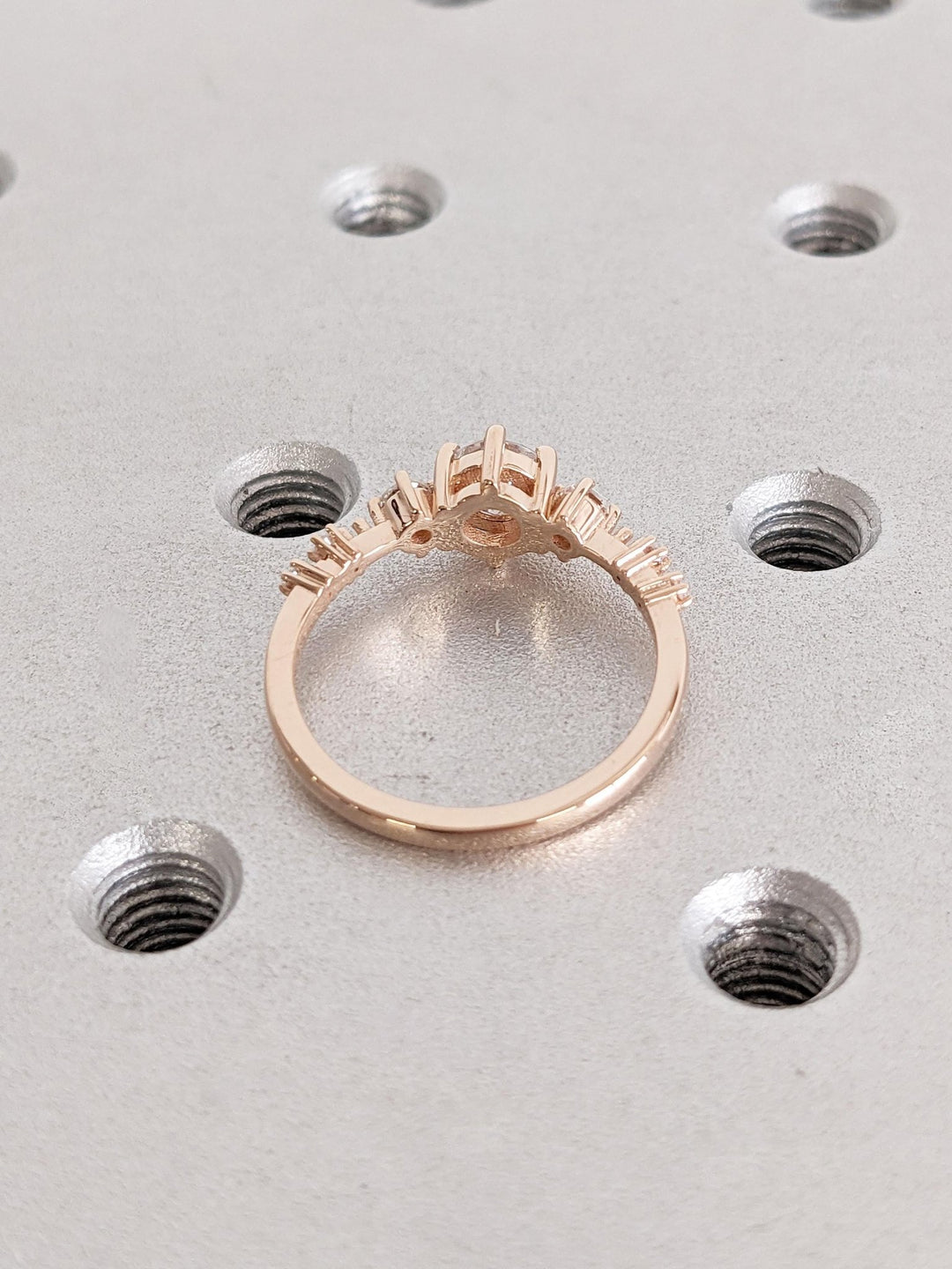 diamond ring with cluster setting