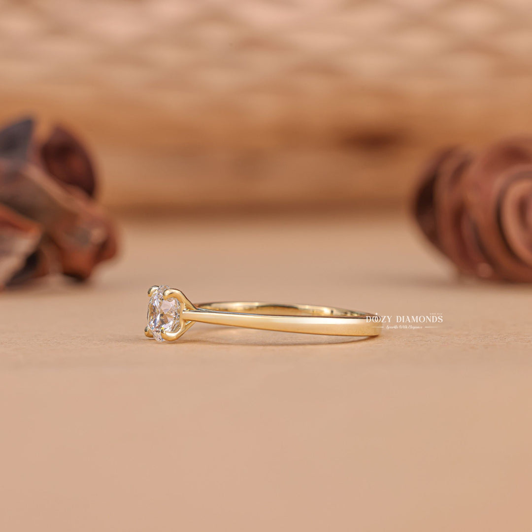 premium lab diamond jewelry, elegant round diamond ring, classic solitaire ring, modern engagement jewelry, timeless diamond ring, round shape engagement ring, luxury bridal jewelry