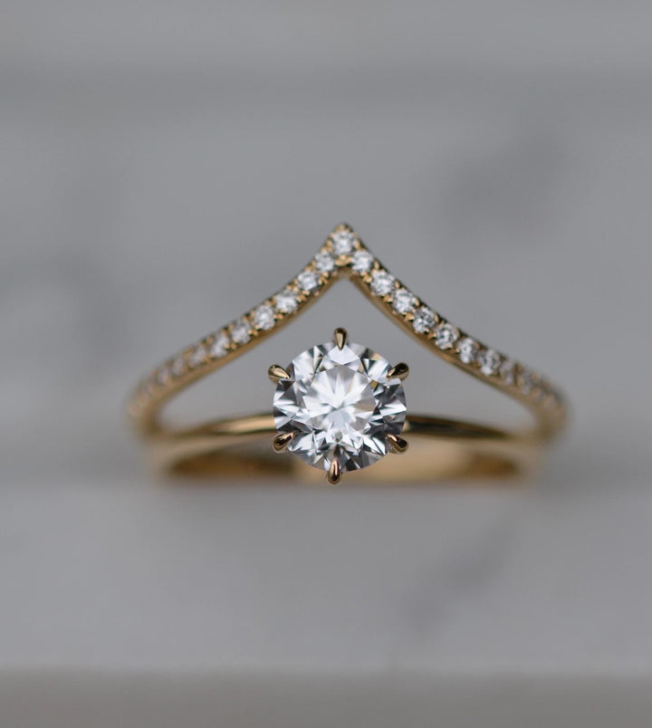 round solitaire engagement ring,