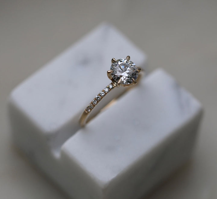 round solitaire engagement ring