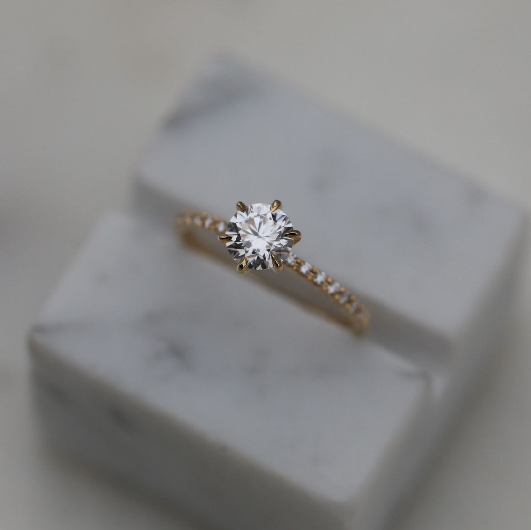 round solitaire engagement ring