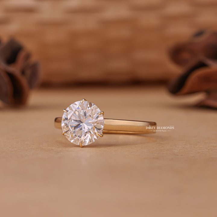 1.50CT - 2.50CT Round Cut E/VS1 Lab Grown Diamond Solitaire Engagement Ring - Doozy Diamonds