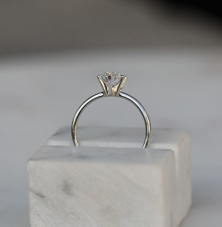 1.0 CT Round Solitaire CVD E/VS1 Diamond Engagement Ring - Doozy Diamonds
