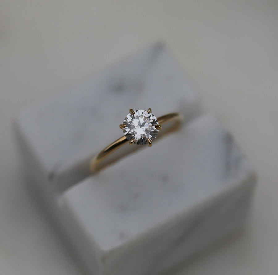 round cut diamond ring,
