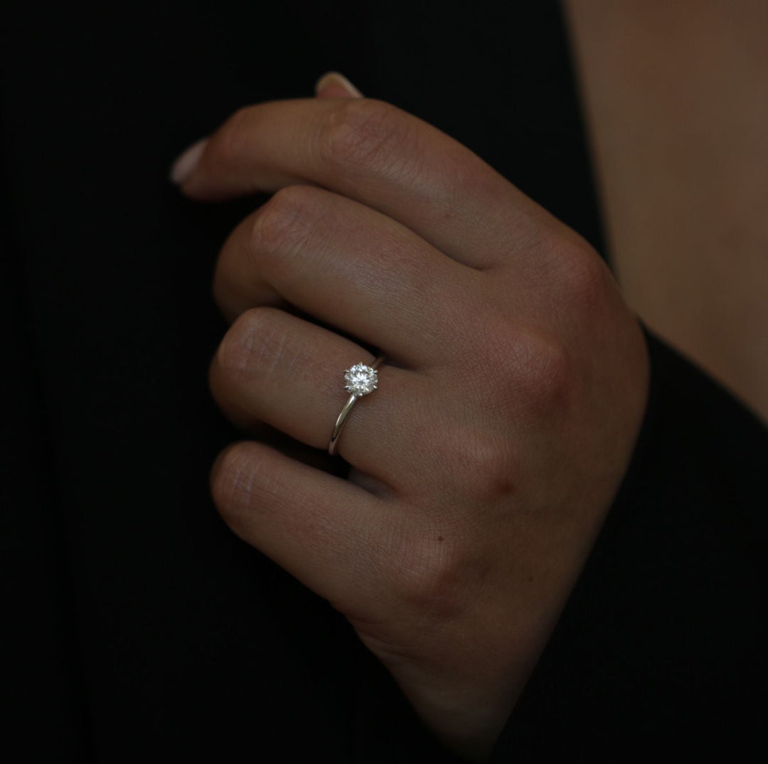 solitaire diamond engagement ring