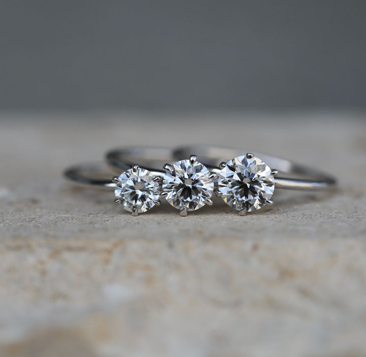 1.0 CT Round Solitaire CVD E/VS1 Diamond Engagement Ring - Doozy Diamonds