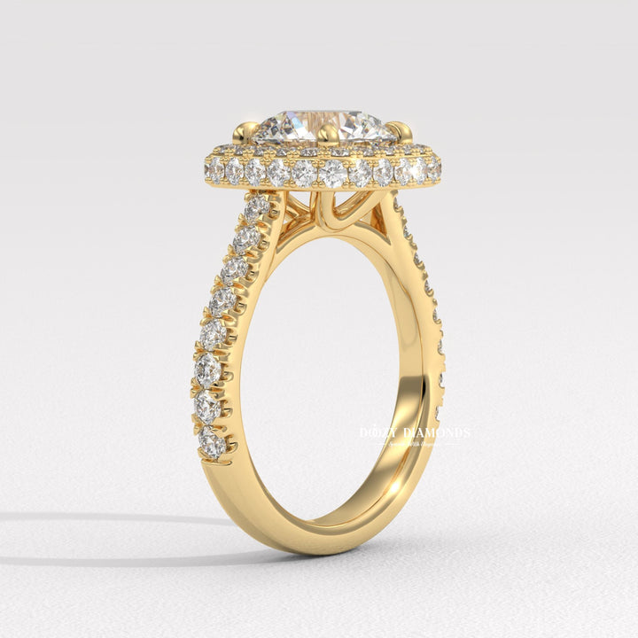 round cut lab grown diamond ring, lab grown diamond engagement ring, round brilliant diamond engagement ring, halo diamond engagement ring, round diamond ring,
