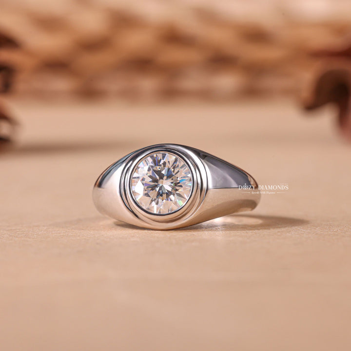 1.0CT - 2.0CT Round Cut E/VS1 Lab Grown Diamond Dome Engagement Ring - Doozy Diamonds
