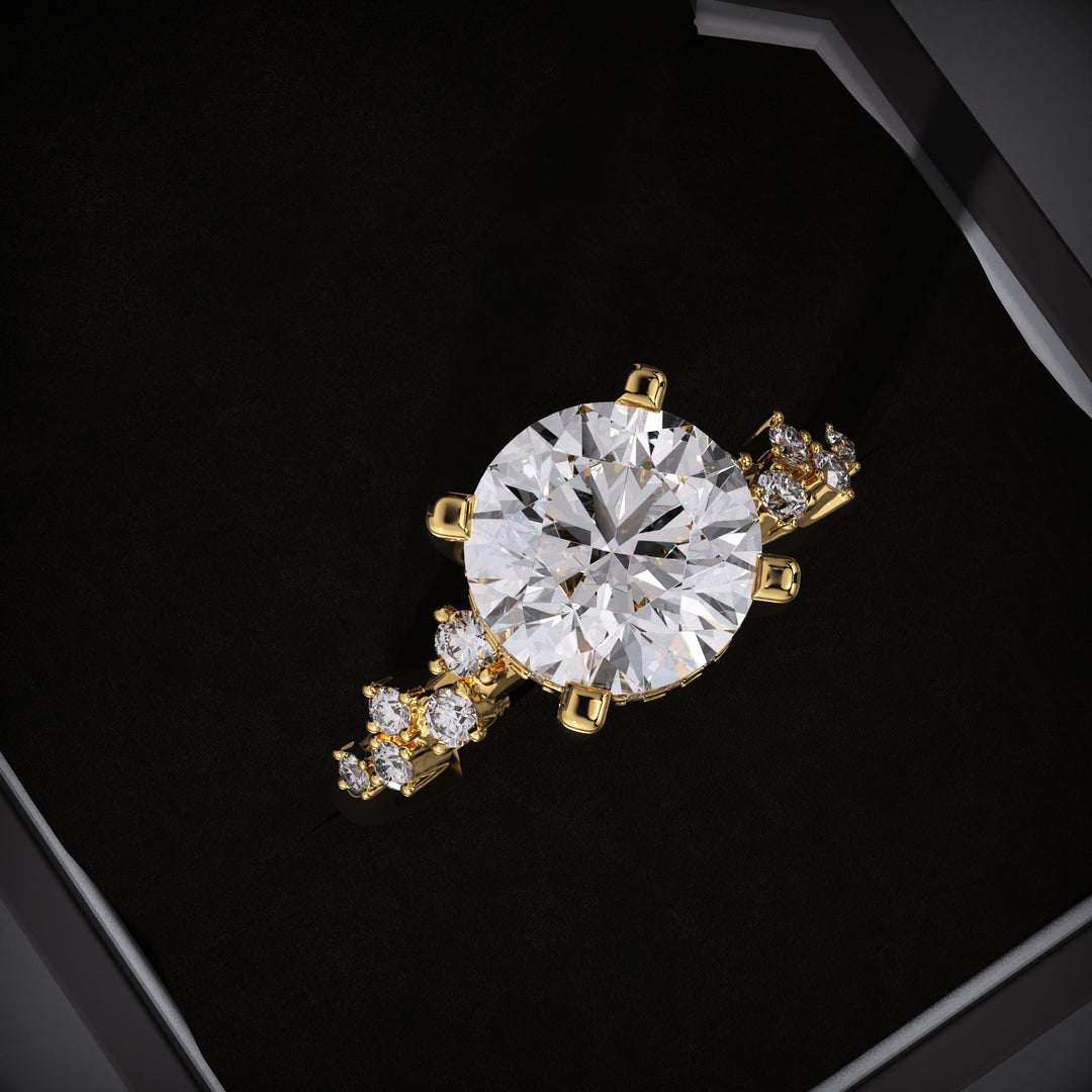 F VS2 diamond engagement ring
zig zag engagement ring
round cut engagement ring
lab grown diamond engagement ring