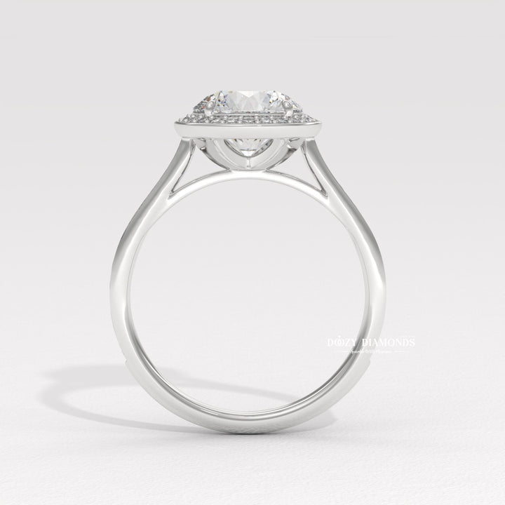 luxury diamond engagement ring, round wedding ring, round diamond jewelry, pave halo ring, round pave engagement ring, bridal halo jewelry, round cut halo ring, luxury bridal jewelry, round diamond wedding jewelry,