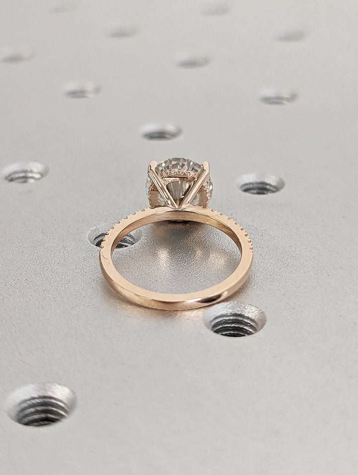 luxury hidden halo ring