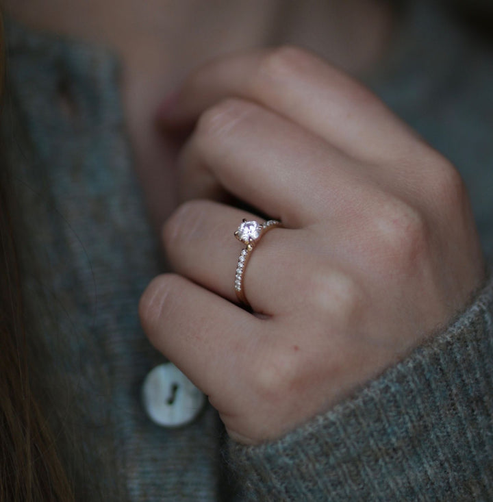 solitaire lab diamond ring