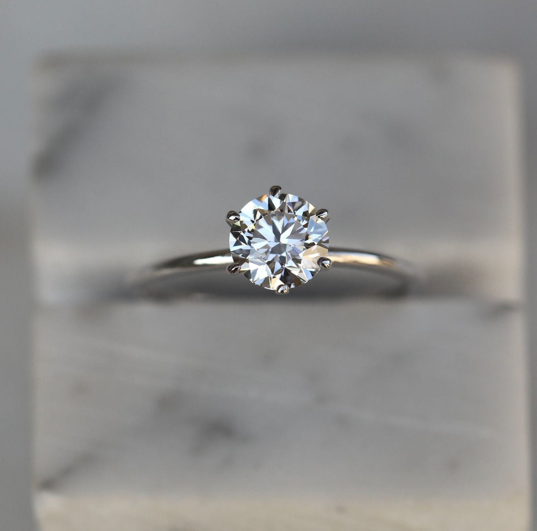 CVD diamond engagement ring,