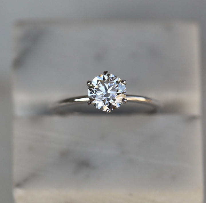 CVD diamond engagement ring,