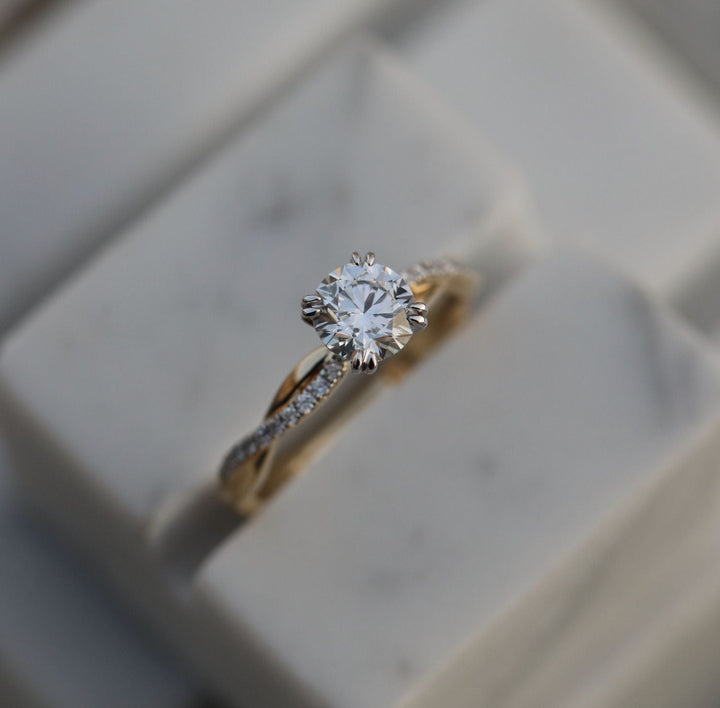 0.89 CT Round Solitaire CVD E/VS1 Diamond Engagement Ring - Doozy Diamonds