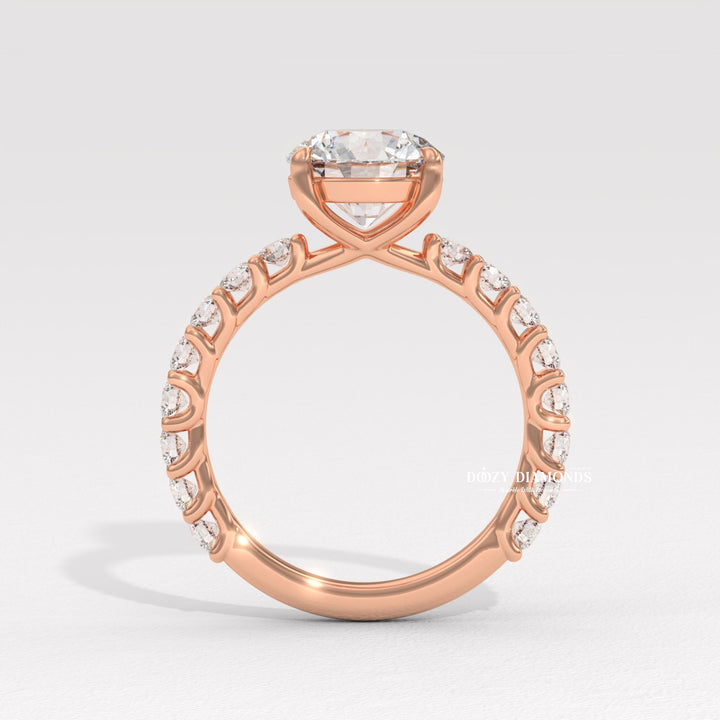 illusion diamond ring, modern bridal ring, white gold bridal ring, round solitaire ring, round halo ring, round pave ring, round hidden halo ring, round cathedral ring, round bezel ring