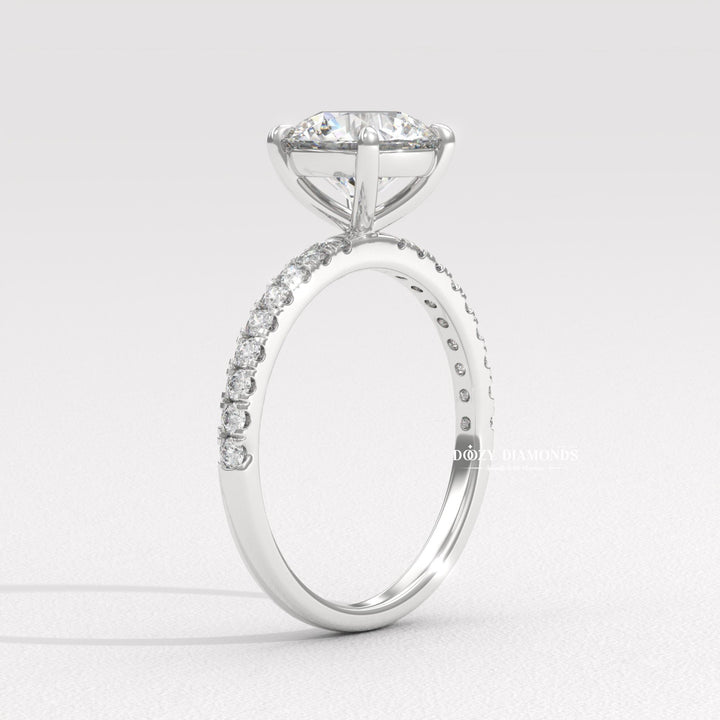 vintage style ring, modern pave ring, classic pave ring, round diamond solitaire, solitaire engagement ring, split shank engagement ring, twisted band ring, infinity engagement ring, crossover diamond ring,