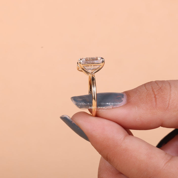 Pear & Emerald Cut Lab Grown Toi et Moi Diamond E/VS2 Engagement Ring - Doozy Diamonds
