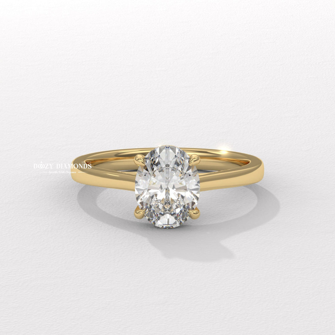 oval solitaire engagement ring, oval lab diamond solitaire, oval center stone ring, elongated diamond engagement ring, oval shaped diamond ring,