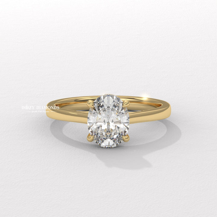 oval solitaire engagement ring, oval lab diamond solitaire, oval center stone ring, elongated diamond engagement ring, oval shaped diamond ring,