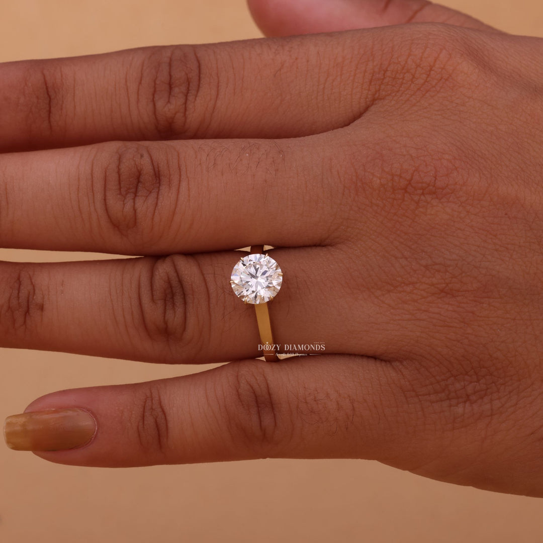 1.50CT - 2.50CT Round Cut E/VS1 Lab Grown Diamond Solitaire Engagement Ring - Doozy Diamonds