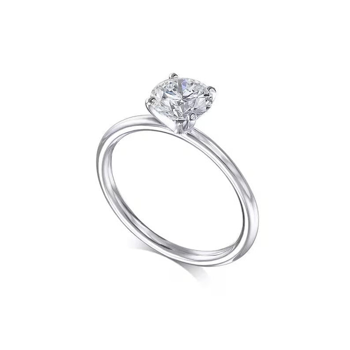 classic round bridal ring, l